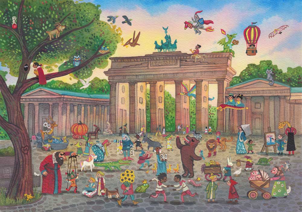 Wimmel World Canvas