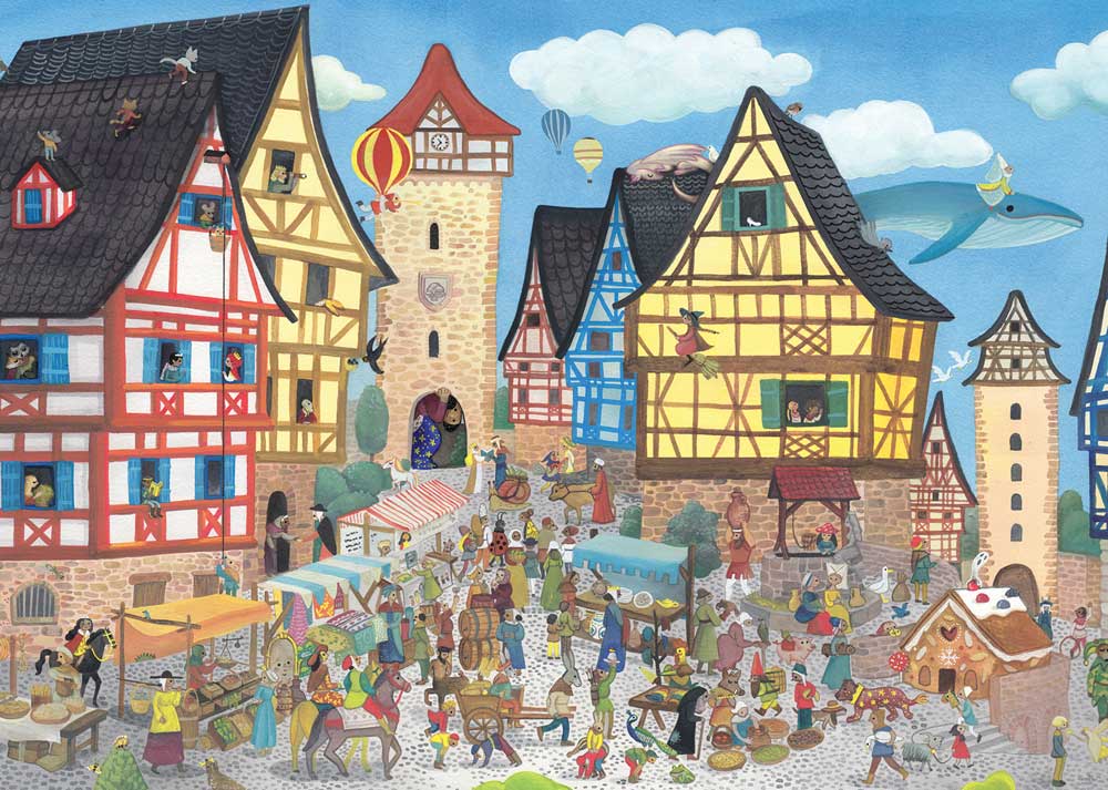 Wimmel World Canvas