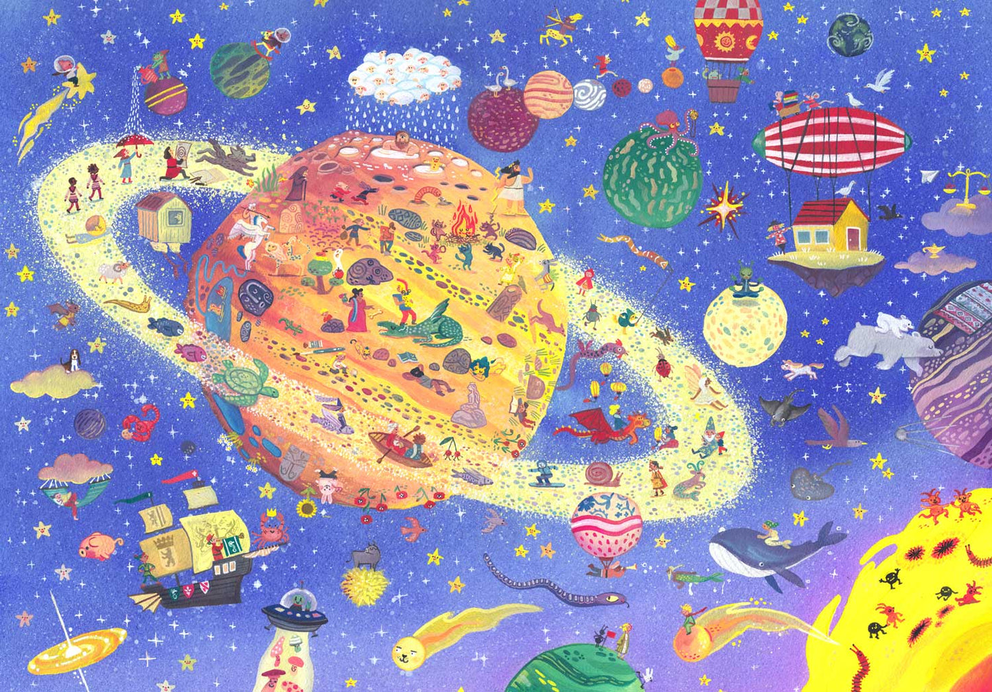 Wimmel World Canvas